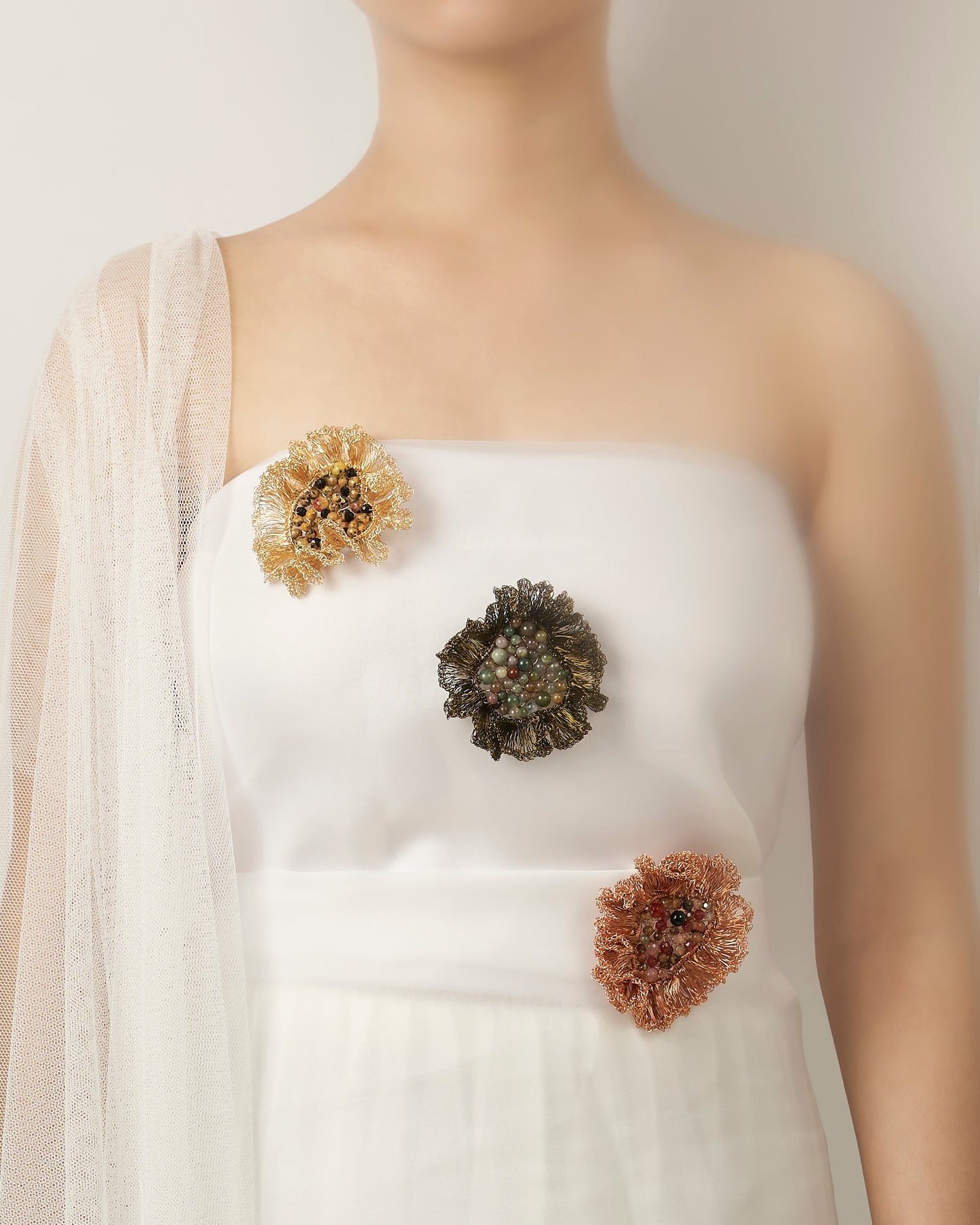 Dreamy Zinnia Brooch Colorful RG