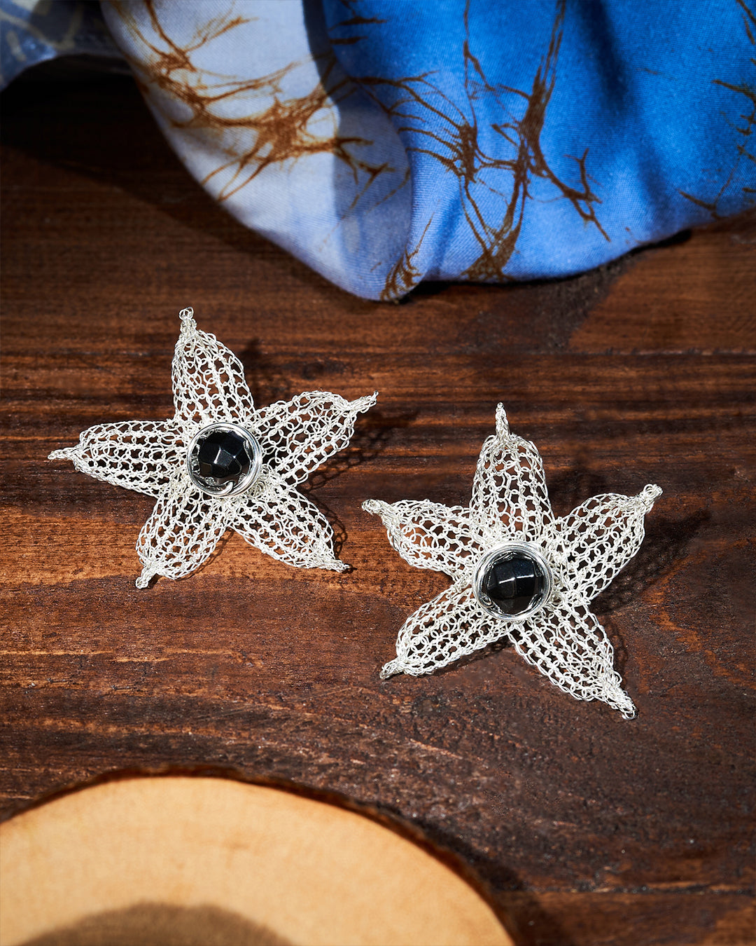Lakshmi Silver Earrings