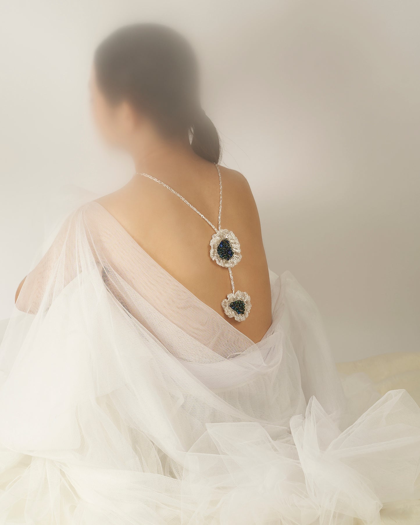 Dreamy Zinnia Chrysocolla Silver