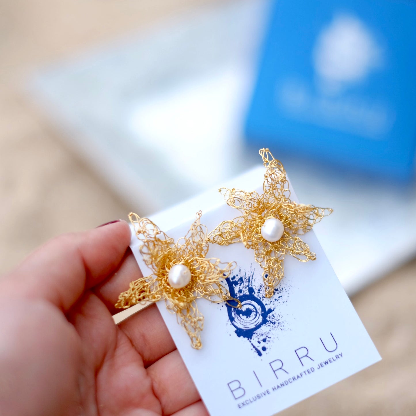 CANANGA STUDDED EARRINGS GOLD PEARL