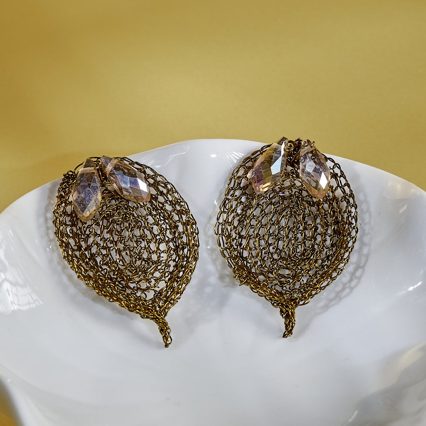 Brown Iris Earring