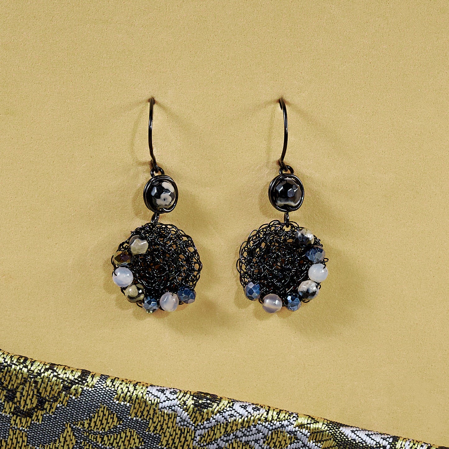 Black Solar Earring