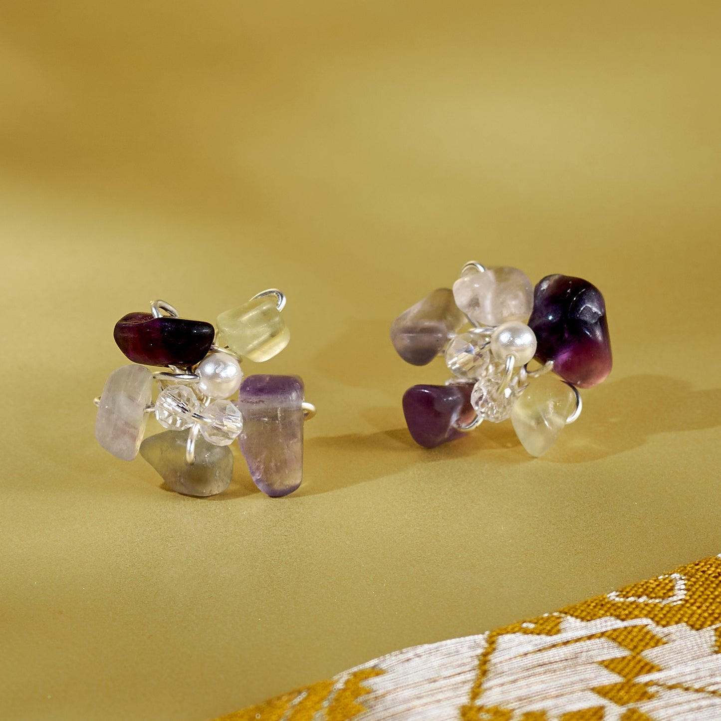 Flourite Daffodil Earring