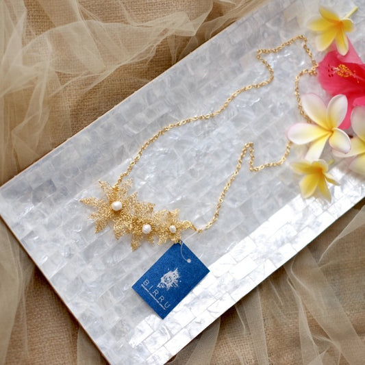 KEMUNING NECKLACE GOLD PEARL