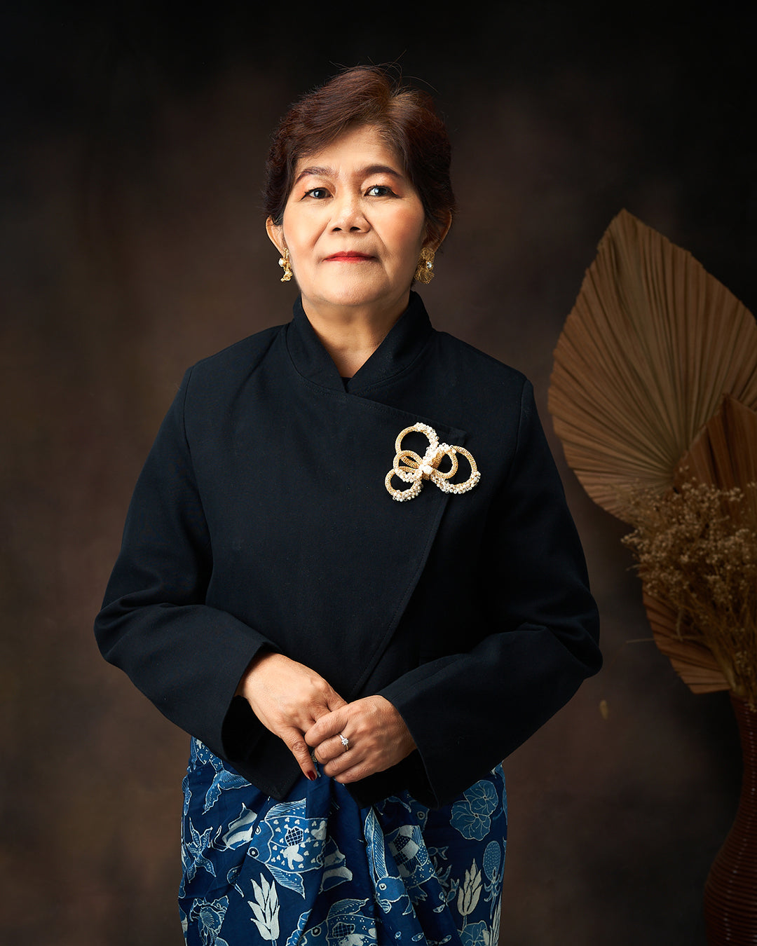 Cempaka Pearl Gold Brooch
