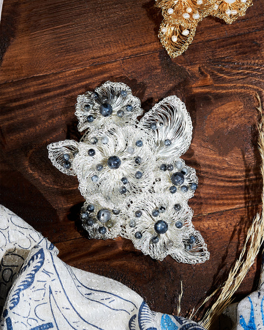 Puspita Pearl Silver Brooch