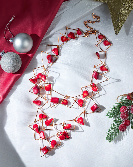 Red Geometria Necklace