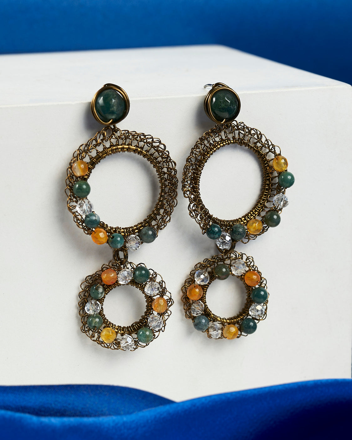 Seraphina Mixed Green Earring