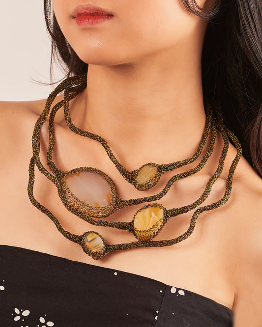 Candela Green Vintage Necklace