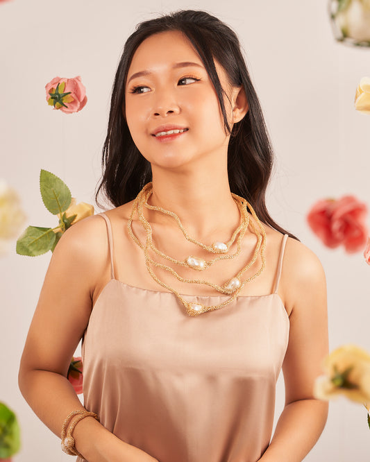 Candela Pearl Gold Necklace