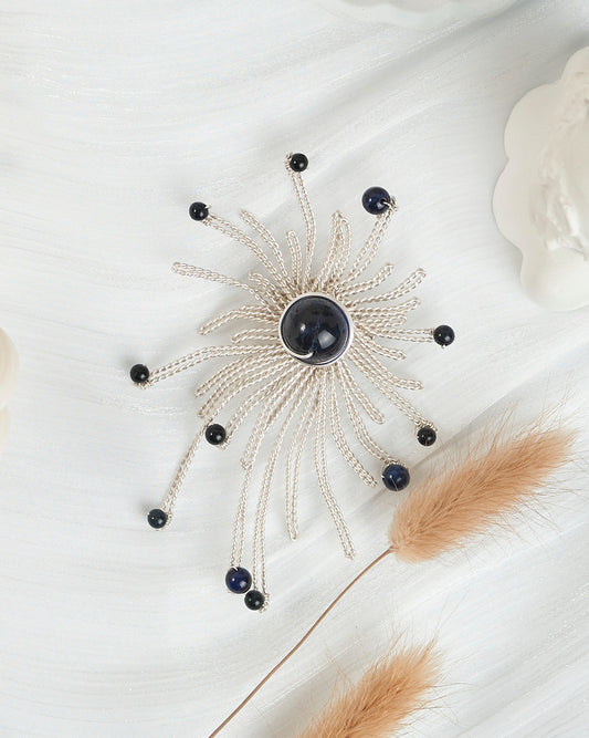 Flare Silver Brooch