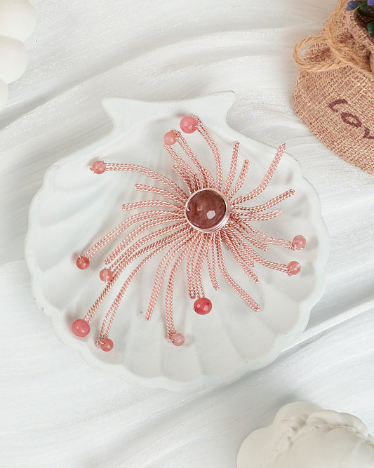 Flare Rose Pink brooch