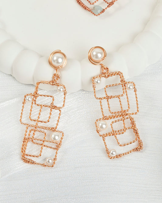 Maze Gold Earrings