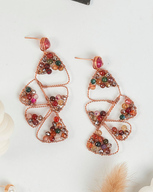 Mozaic Rose Gold Earrings