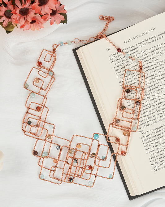 Maze Rose Gold Necklace