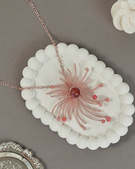 Flare Rose Pink Necklace