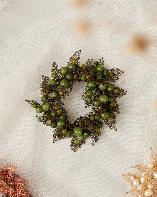 Dreamy Petal Brooch Green GM