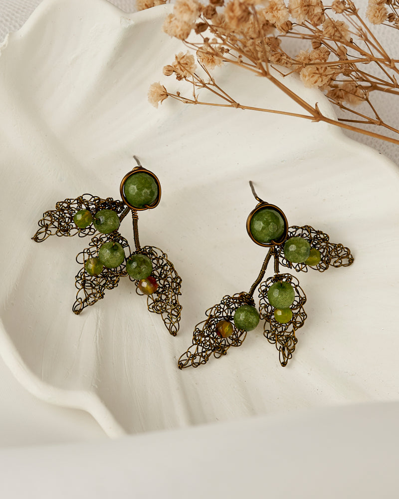 Dreamy Petal Earring Green GM