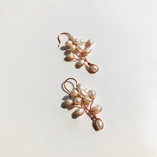 FLOWERS EARRING PEARL RG