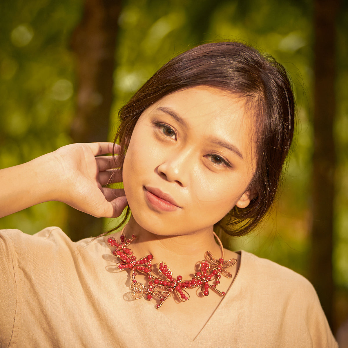 CHOKER DRAGONFLIES CORAL RG