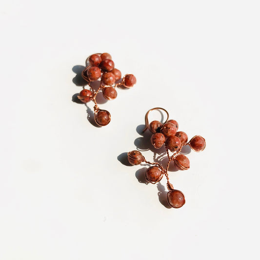 FLOWERS EARRING ORANGE RG