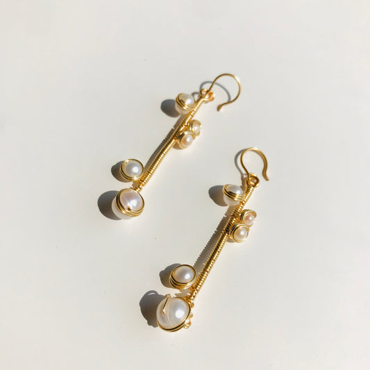 KLADIA EARRING PEARL GOLD