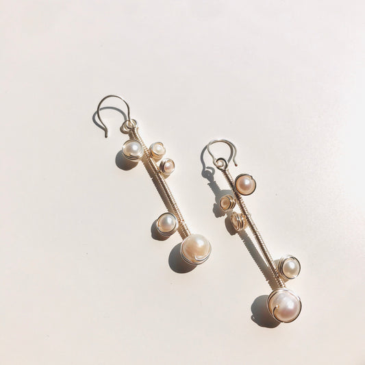 KLADIA EARRING PEARL SILVER