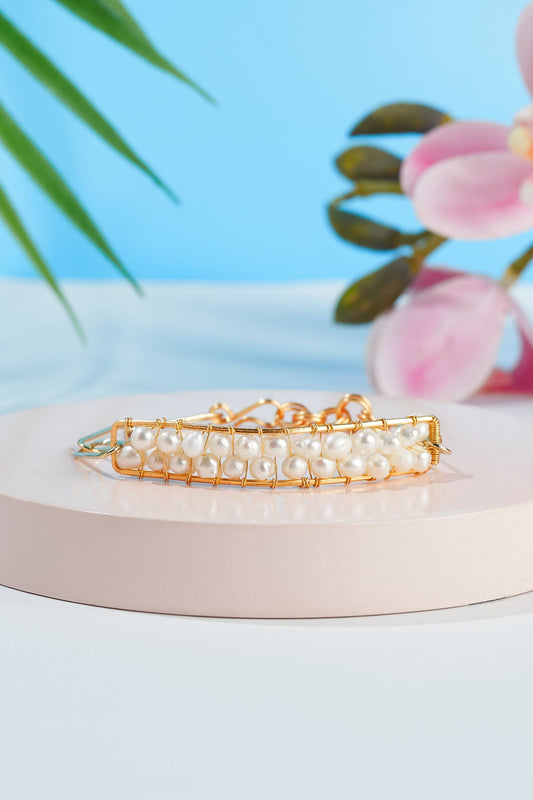 Como pearl brass bracelet (9)