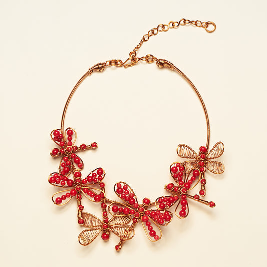 CHOKER DRAGONFLIES CORAL RG