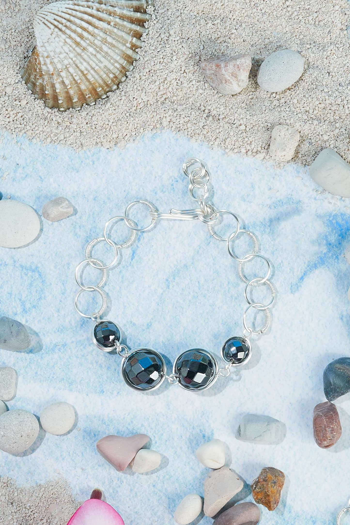 Lisbon hematite silver bracelet (10)