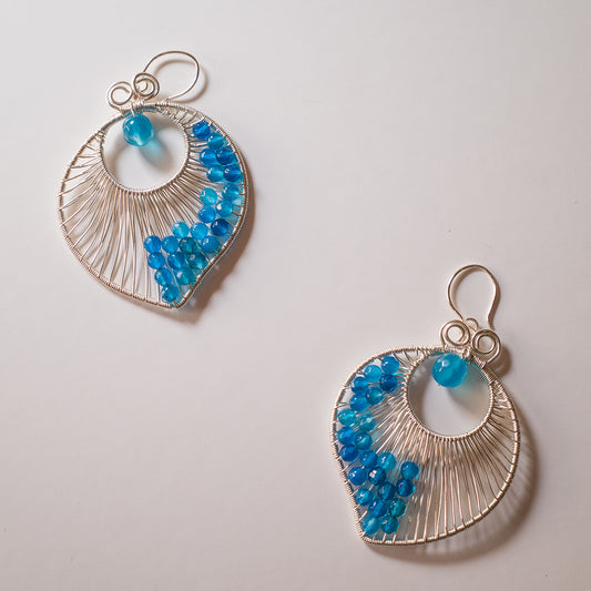 ZANNA EARRING BLUE SILVER